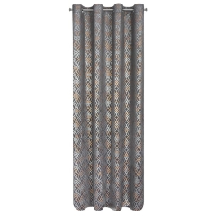 ZASŁONA WELUR PRZELOTKI TŁOCZONA 140X250 SZARA
