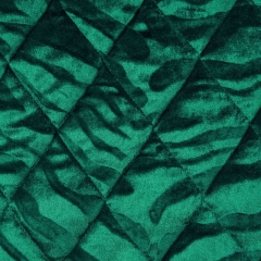 NARZUTA WELUR VELVET GEOMETRYCZNA 230X260 ZIELONA