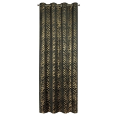 ZASŁONA NA PRZELOTKACH W PASKI 140X250 CM CZARNA