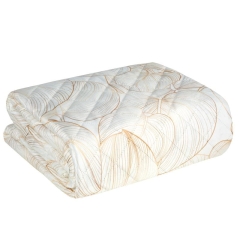 NARZUTA WELUR VELVET PIKOWANA 220X240 BIAŁA