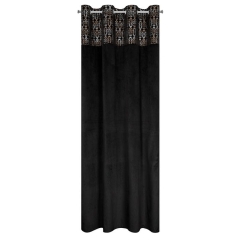 ZASŁONA WELUR VELVET NA PRZELOTKACH 140X250 CZARNA