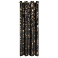ZASŁONA WELUR VELVET NA PRZELOTKACH 140X250 CZARNA