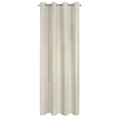 ZASŁONA WELUR PRZELOTKI TŁOCZONA 140X250 KREMOWA