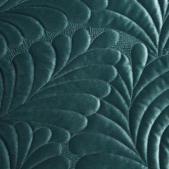 NARZUTA KAPA W LIŚCIE WELUR VELVET 170X210 TURKUS
