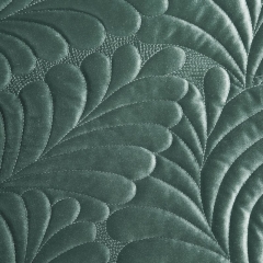 NARZUTA KAPA W LIŚCIE WELUR VELVET 170X210 MIĘTOWA