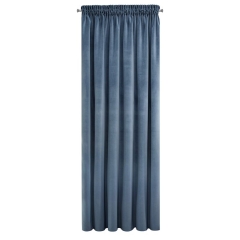 MATOWA ZASŁONA VELVET TAŚMA140X270 CM NIEBIESKI