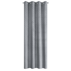 ZASŁONA WYTŁACZANA PRZELOTKI WELUR 140X250CM SZARA