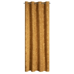 ZASŁONA TŁOCZONA PRZELOTKI LIŚCIE 140X250 CM ZŁOTA