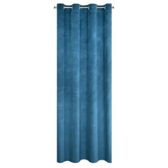 ZASŁONA NA PRZELOTKACH WELUR 140X250 CM GRANATOWA