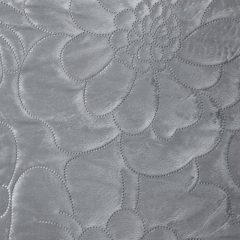 NARZUTA KAPA WELUR VELVET PIKOWANA 220X240 SZARA