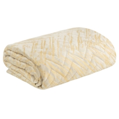 NARZUTA PIKOWANA WELUR VELVET 170X210 CM KREMOWA