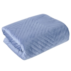 NARZUTA KAPA ROMBY WELUR VELVET 230X260 NIEBIESKI