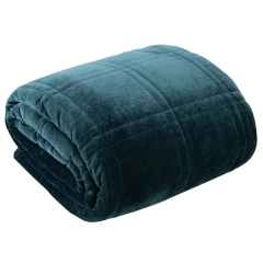 NARZUTA KOC KWADRATY WELUR VELVET 220X240 GRANAT