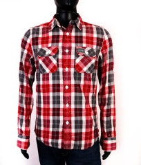 Superdry Mens Shirt Tailored Checks Red size M