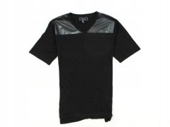 *H 21 MEN Mens T-shirt V-Neck Black Tee size L