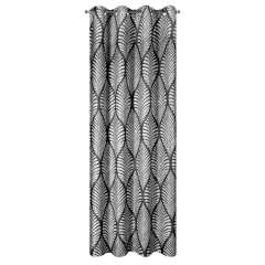 ZASŁONA NA PRZELOTKACH GEOMETRYCZNA 140X250 SZARA