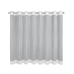 FIRANA FIRANKA Z KORONKĄ PRZELOTKI 300X145CM BIAŁA