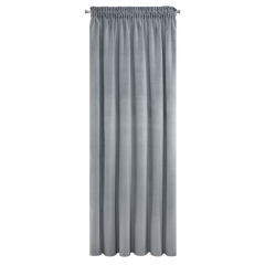 MATOWA ZASŁONA VELVET TAŚMA 140X270 CM STALOWY