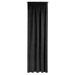 ZASŁONA WELUR VELVET NA TAŚMIE 140X300 CM CZARNA