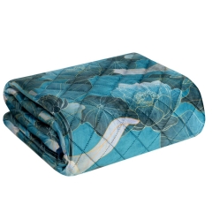 NARZUTA WELUR VELVET PIKOWANA 220X240 TURKUS