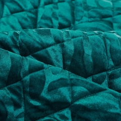 NARZUTA WELUR VELVET GEOMETRYCZNA 230X260 TURKUS