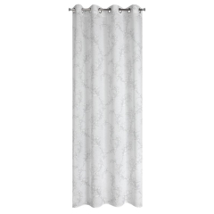 DELIKATNA ZASŁONA W KWIATY PRZELOTKI 140X250 BIAŁA