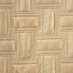 NARZUTA GEOMETRYCZNA WELUR VELVET 170X210 BEŻOWA