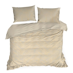 220X200 BEige cotton satin bedding set
