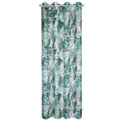 ZASŁONA NA PRZELOTKACH LIŚCIE 140X250 CM ZIELONA DO SALONU SYPIALNI