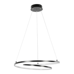 Lampa wisząca LED GoodHome Pegmati 3000 K czarna matowa