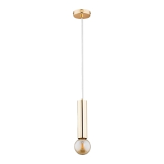 Lampa wisząca Alfa Jazz 1-punktowa E27 mosiądz