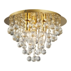 Plafon London Crystal 3 x E14 złoty