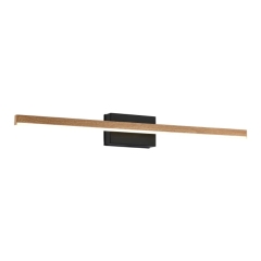 Kinkiet LED Linea 1 x 8 W 640 lm czarny/drewno