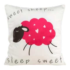 Poduszka Kids 45 x 45 cm biała / różowa