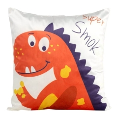 Poduszka Kids smok 45 x 45 cm biała / pomarańczowa