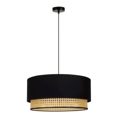 Lampa wisząca Duolla Boho 1 x E27 czarna / rattan