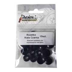 Rozetki małe do W2N Benox czarne 15 szt.