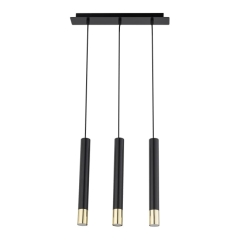 Lampa wisząca Sopel grand 3-punktowa GU10 czarna / złota