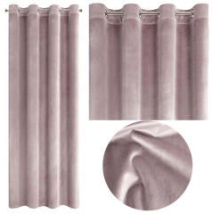 ZASŁONA WELUR VELVET PRZELOTKI 140X250 CM PUDROWA