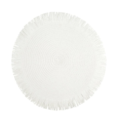 Podkładka na stół mata boho śr. 38cm Biała 6szt