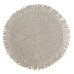Podkładka na stół mata boho śr. 38cm Szara 6szt