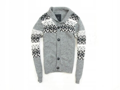 *L Jack Jones Mens Sweater Cardigan Grey size M
