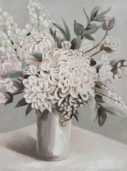Obraz ręcznie malowany 60 x 80 cm Beżowy
