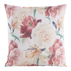 Poszewka w kwiaty ORTEX 45X45 Różowa