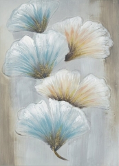 Obraz ręcznie malowany 50 x 70 cm Beżowy