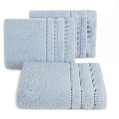 RĘCZNIK z żakardową bordiurą 70X140 CM NIEBIESKI