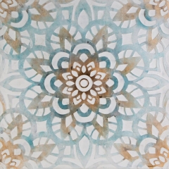 Obraz ręcznie malowany 80 x 80 cm Niebieski