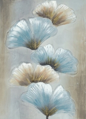 Obraz ręcznie malowany 50 x 70 cm Beżowy