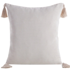 Poszewka Dekoracyjna BOHO Eko Beż 3 45X45 Kremowa