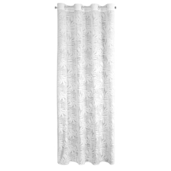 Zasłona gotowa firana w kwiaty 140X250 Biała